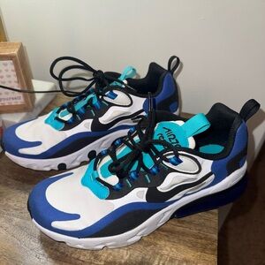 Nike Kids Sneakers - Blue, Black, and White